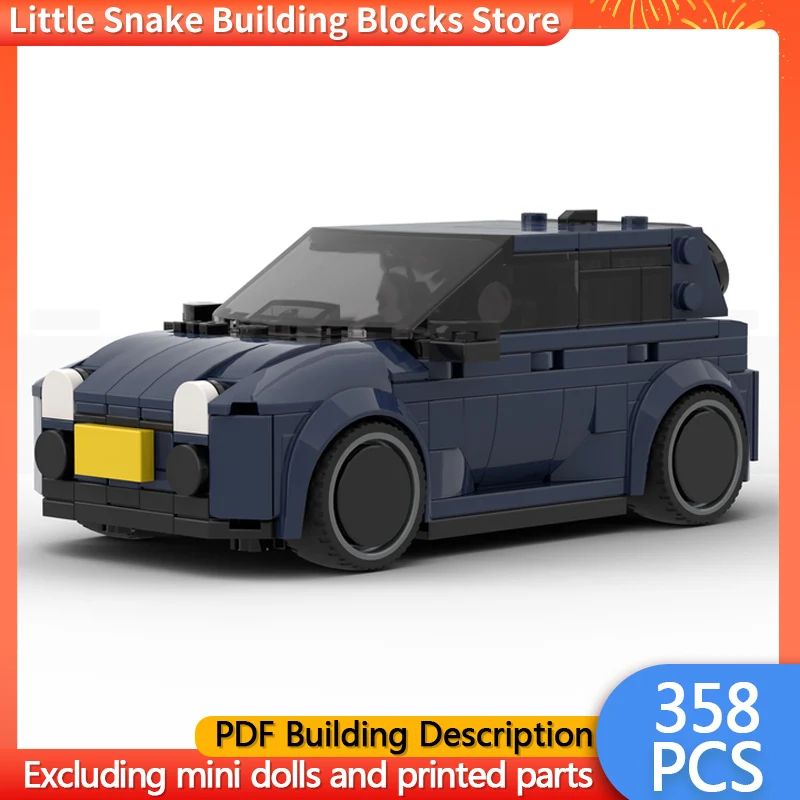 City Car Model MOC Building Bricks All-Electric Mini Commuter Car Modular Technology Children Holiday Gifts Assemble Toys Suit