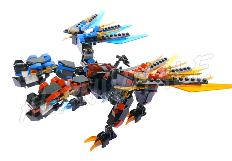 1173pcs Shinobi Two-headed Fusion Dragon's Forge Buffmillion Mech Blacksmith 10584 Building Blocks Sets Compatible With Model