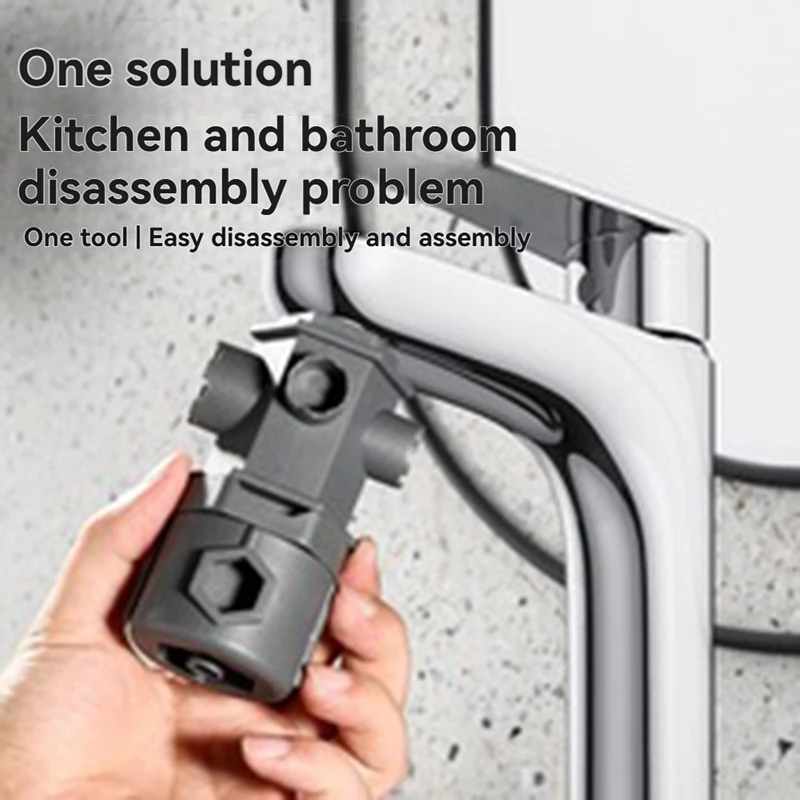 2Set All-In-One Wrench Tool Set For Faucet, Multifunctional Faucet Wrench For Bathrooms And Kitchens