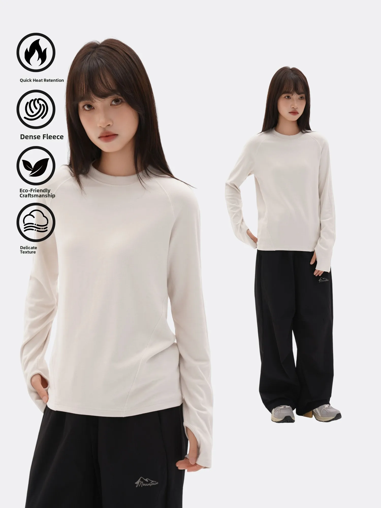 

ENHM Nano Fce Long Sve T-irt oulder Insertion Body Fit Base Layer Top for Men And Women Autumn Winter ential