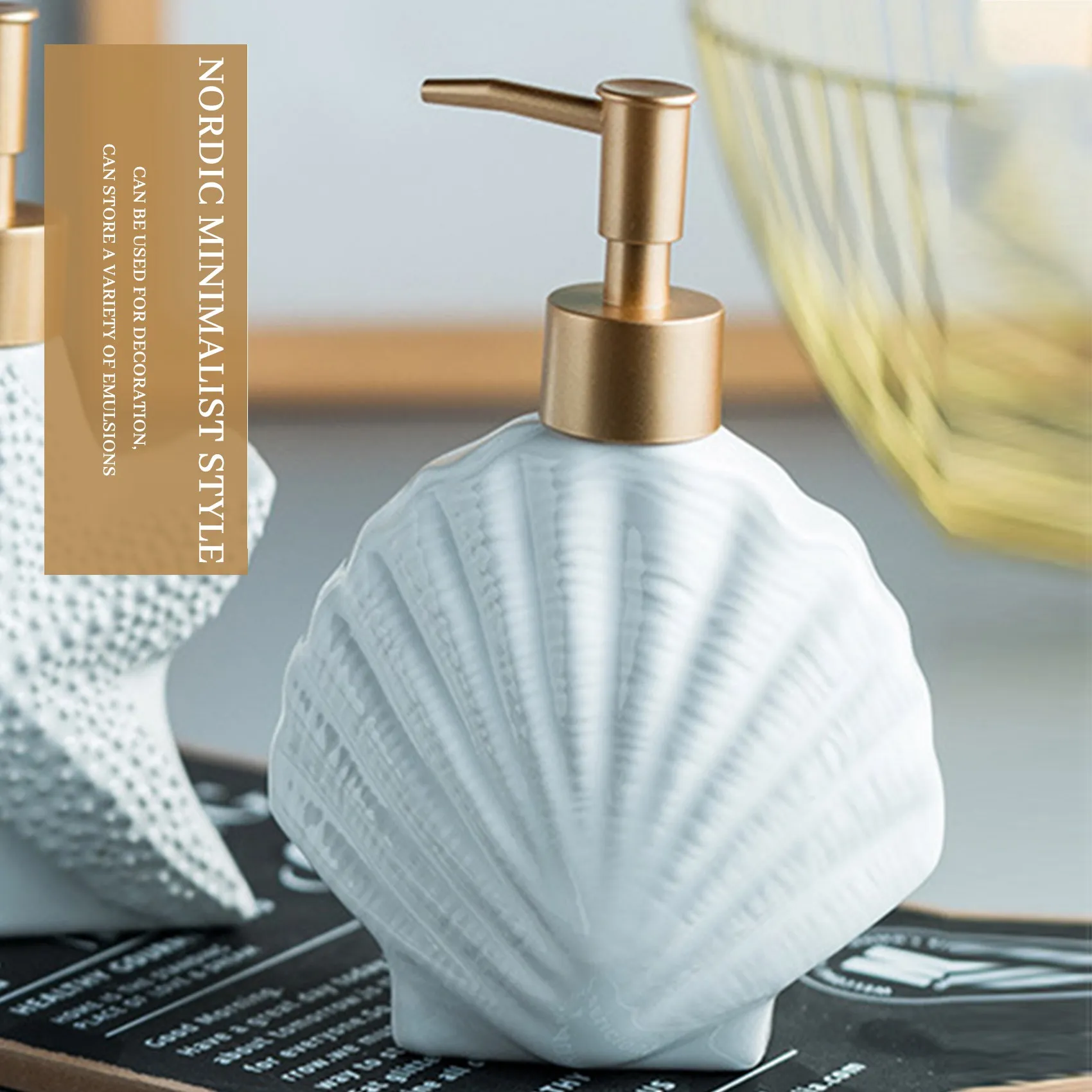 Soap Dispenser,Liquid Soap Bottle,Lotion Hand-Sanitizer Bottles,Nordic Style Press Lotion Bottle,420ML-AT64