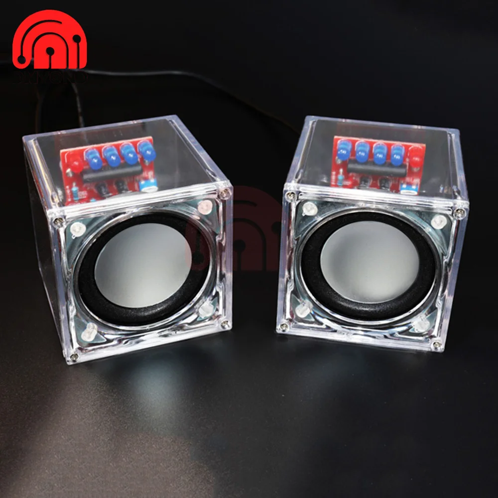 Portable BL Speaker Production Kit Electronic DIY Parts Transparent Speaker Parts Welding Training Accessories Audio Parts DIY