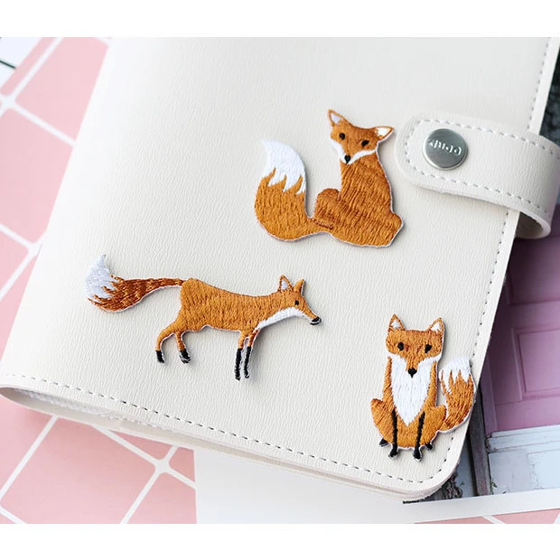 Fox Animal Iron on Patches for Backpacks Iron-on Patch Anime Fusible Clothing Patch Stickers & Patches Clothes Embroidered Kids