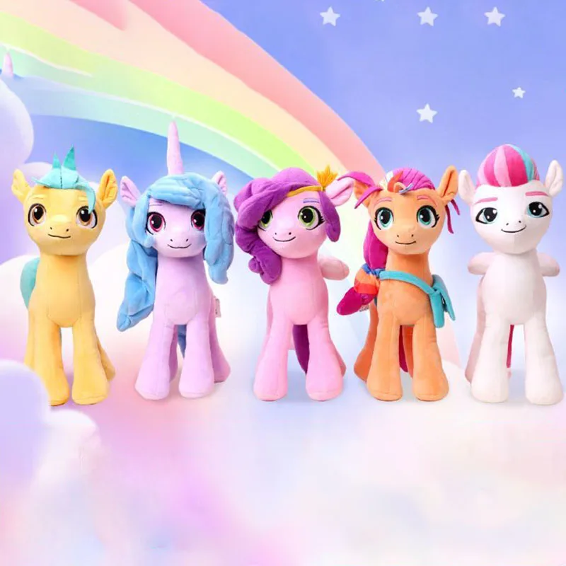 

Милая плюшевая кукла «Мой маленький пони», мультяшный единорог, мягкая игрушка-подушка, аниме-плюш, идеальный подарок