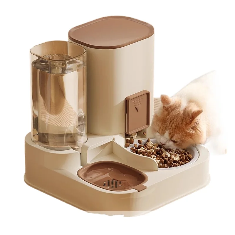 

Automatic feeder cat water drinker mobile cat bowl double bowl water dispenser integrated unplugged dog food food bowl