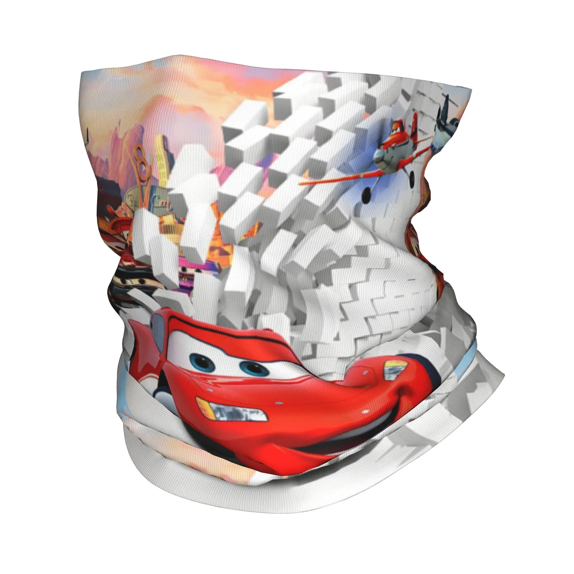 

Custom Lightning Mcqueen Fashion Cool Bandana Neck Gaiter Windproof Face Scarf Cover Women Racing Car Headwear Tube Balaclava