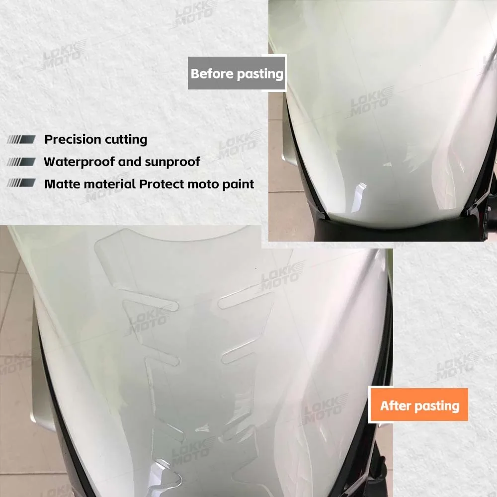 3D Resin Transparent Motorcycle Fuel Tank Pad Sticker Protection Waterproof Decal For Honda Yamaha Suzuki KTM Ducati Kawasaki