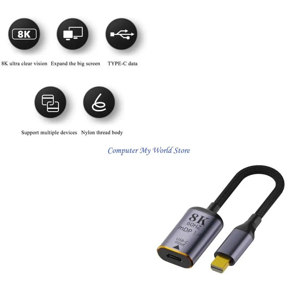 

USB C to DisplayPort/Mini-DP Cable Adapter for Tiny Screen Mirror Extender Cable
