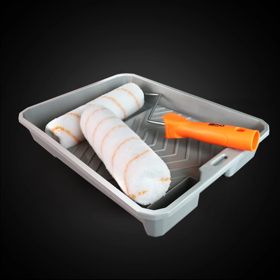 Complete Paint Tool Kit for Home & Office Renovation - Includes Brushes, Rollers, Tray & More - Durable Plastic JZ0292 view 2