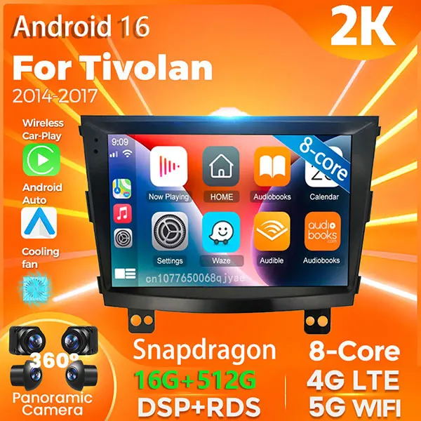 Android 16 For SsangYong Tivolan Tivoli 2014 - 2017 Car Radio Multimedia Video Player Navigation GPS All In One Stereo WIFI DSP
