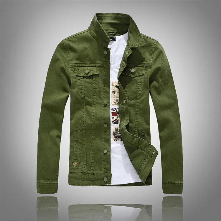 Men Pink Denim Jackets Outwear Slim Fit Denim Coats New Fashion Male Cotton Casual Jeans Jackets Streetwear Jean Coats Size 4XL