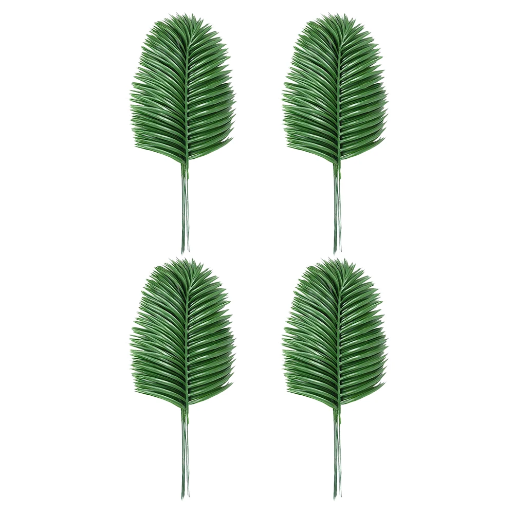 

12pcs Tropical Palm Leaves Decor Home Bar RestaurantLeaves Long Artificial Green Palm Leaves Lasting