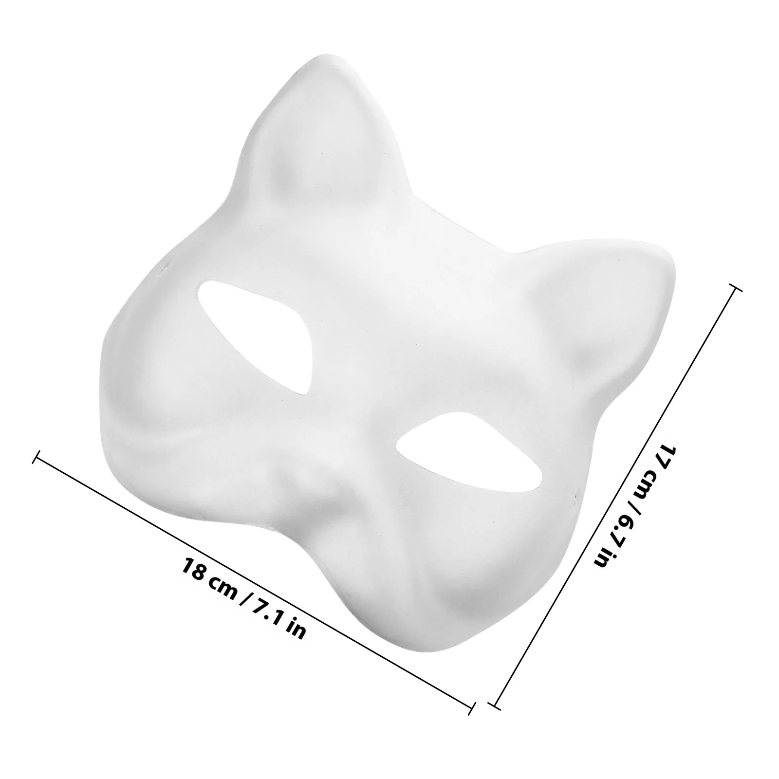Kat Gezichtsmasker DIY Kit 5 8 10 stks Blanco Papier Half Maskers voor Maskerade Benodigdheden Halloween Cosplay Kostuum Hand schilderen