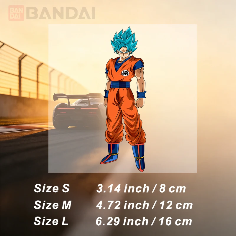 Anime Warrior Blue Hair Orange Suit Car Stickers Vinyl Decal Waterproof Die Cut for Car Window Bumper Motorcycle Auto Decor