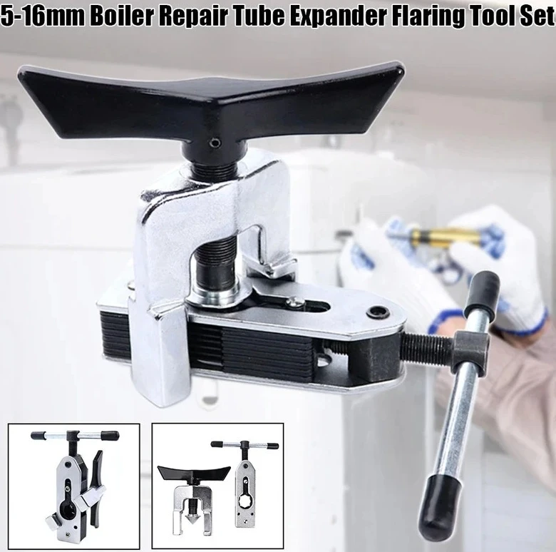 Universal Tube Expander Tool 5-16mm, Variable Diameter Flaring Tool for Copper Pipe in Boiler, AC & Refrigeration Repair