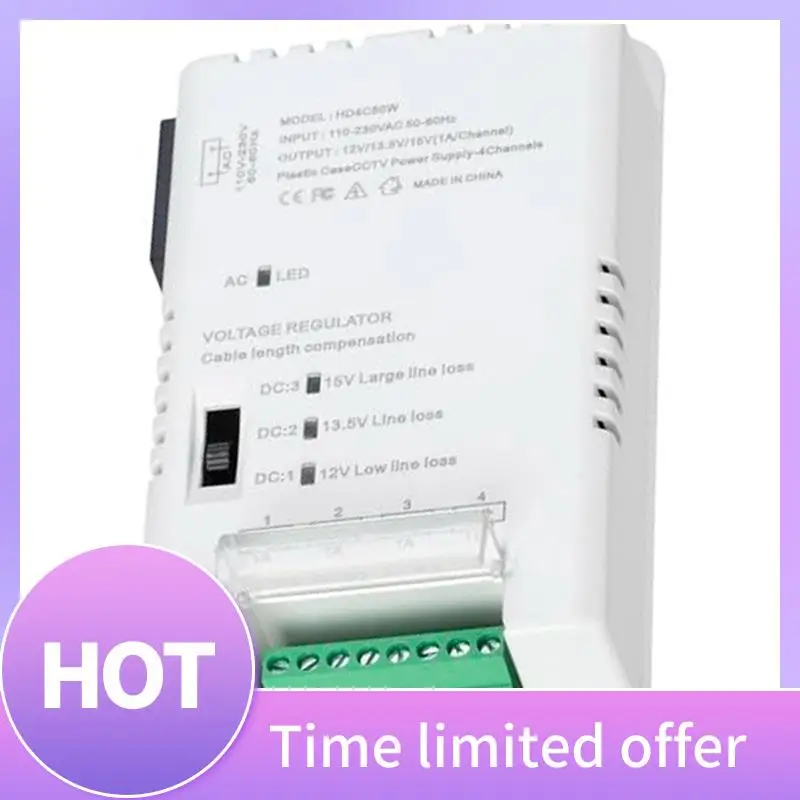

ABFN-CCTV Camera Power Supply Distribution Power Supply 90V-264VAC Input To 12V-13.8-15VDC Output