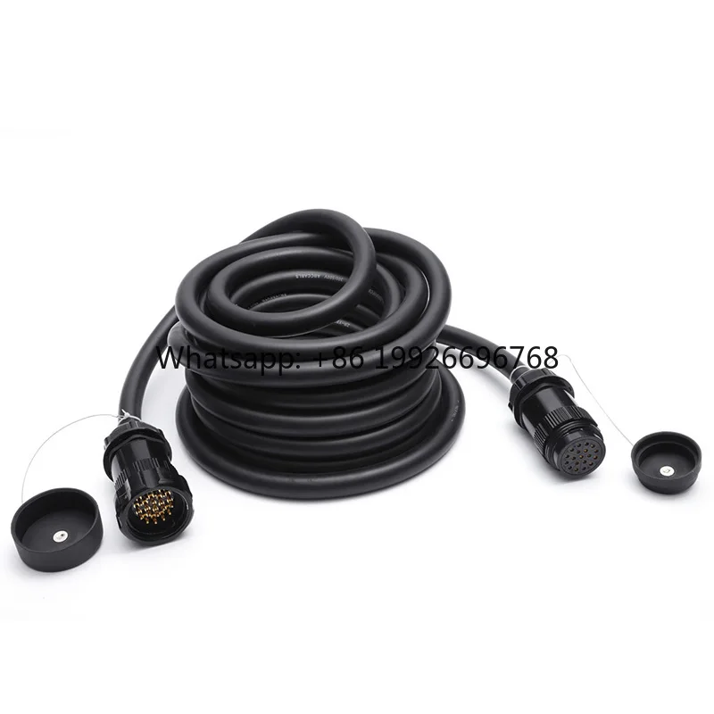 

19-Pin Socapex Male to Female Extension Cable 6-Circuit Stage Lighting Power Cord for Live Events Theater Studio, 300/500V Rated