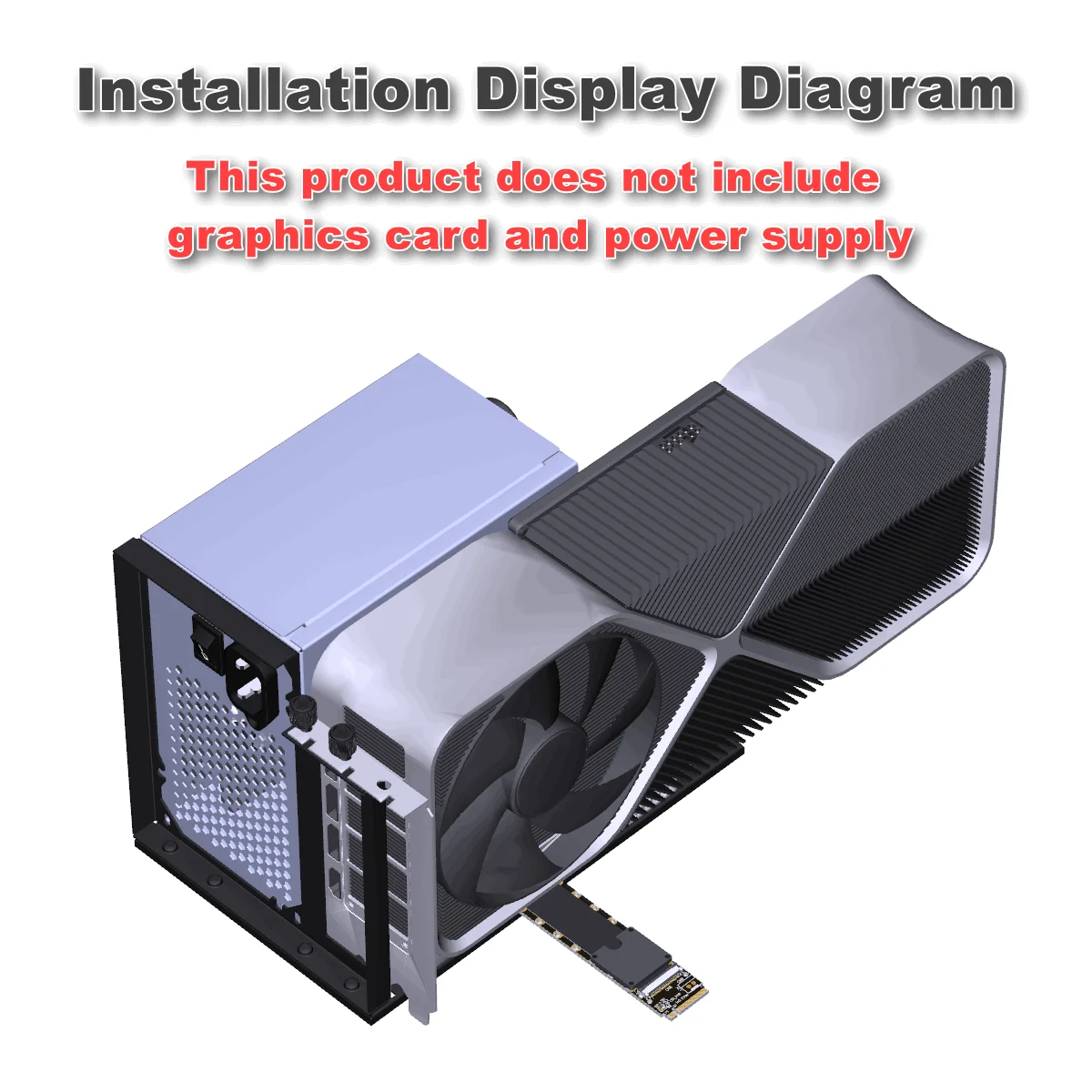 محول ADTLINK PCIe 5.0 M.2 NVMe إلى PCIE x16 eGPU لـ NUC / ITX / STX / Notebook FFC عالي السرعة فائق النعومة F43SG
