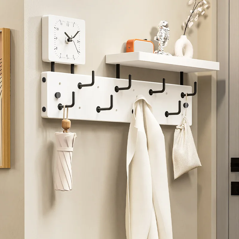 Large capacity multi-row wall hanging rack, nan bamboo wall clothes rack, wall-mounted storage rack, multifunctional shelf