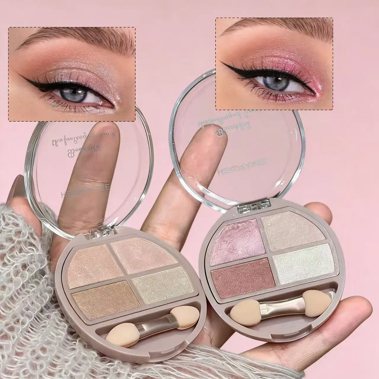 Herorange Multi-Use Under-Eye Eyeshadow Palette Matte Shimmer Glitter Smooth Blendable Portable Daily Makeup