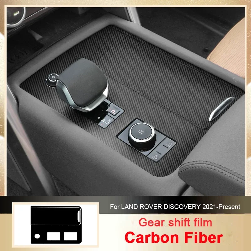

Car Carbon Black Interior Sticker For LAND ROVER Discovery 2017-2026 Lifting Window Panel Decal Gear Inner Door Protective Film
