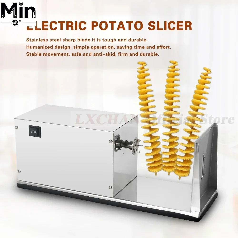 HomeWise Tornado Potato Cutter Machine Automatic Spiral Cutting Maker Chopper for Potato Chip Tower String Potato Products