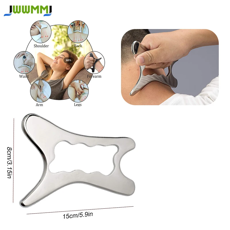 

1pcs Stainless Steel Guasha Massage Tool - Pain Relief Physical Therapy Tool,Myofascial Release,Muscle Scraping Massage