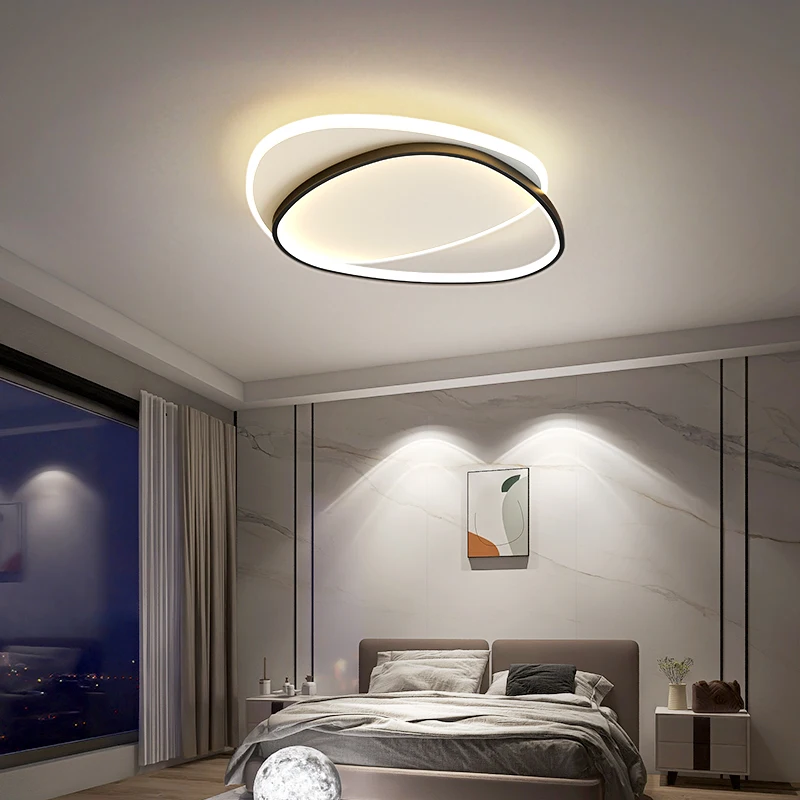 Plafonnier LED au design moderne simpliste, éclairage d'intérieur, luminaire décoratif de plafond, idéal pour une chambre à coucher, un salon ou un bureau