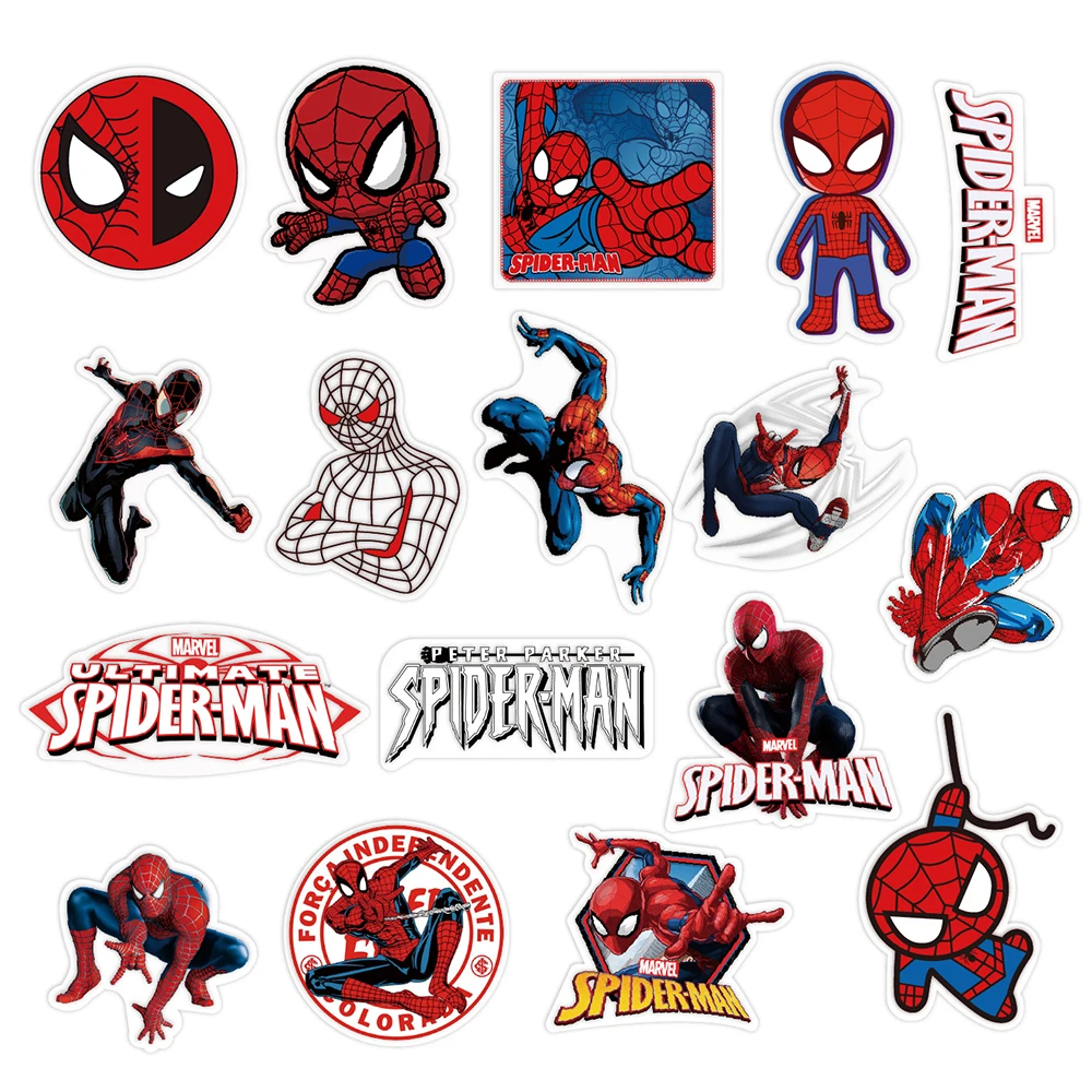 10/30/50PCS Disney Cartoon Spiderman Graffiti Stickers Cool Decals Waterproof Skateboard Laptop Motorcycle Kids DIY Sticker Toy