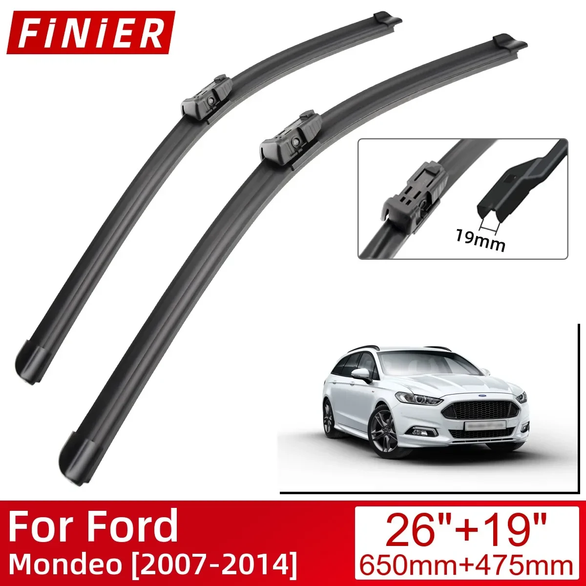 

For Ford Mondeo 2007-2014 Car Accessories Front Windscreen Wiper Blade Brushes Wipers 2014 2013 2012 2011 2010