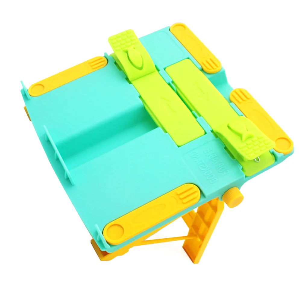 Portable Desktop Book Stand Adjustable Foldable Reading Holder for Children Students Plastic Book Bracket Textbook Laptop Holder