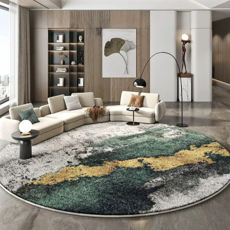 

Minimalism Carpets for Living Room Light Luxury Bedroom Decor Carpet High-end Round Plush Rug Fluffy Soft Home Grey Floor Mat