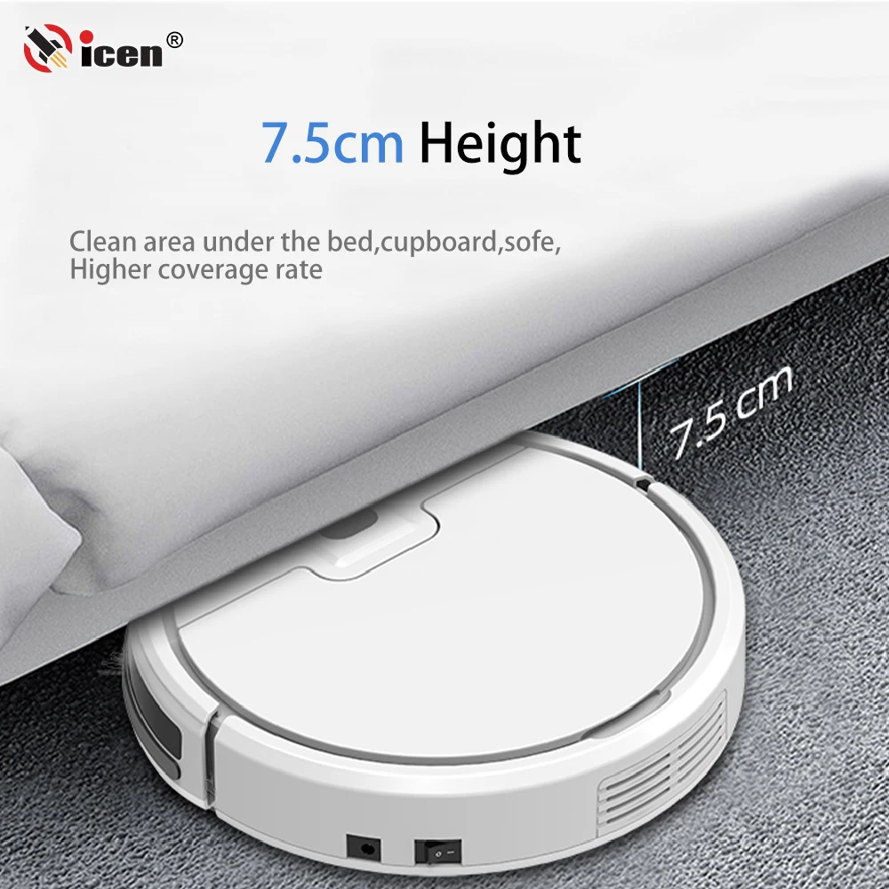 Qicen Home Use Intelligent Anti Collision Sweep And Mop Robot With Wifi Control