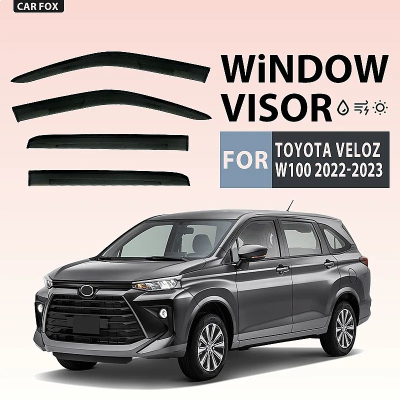 

For Toyota Veloz 2022+ Car Window Visor Rain Sun Shade Awning Side Shield Auto Accessories