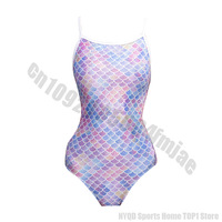 One-piece swimsuit for women, triangle-like, swimming pool training, mermaid, professional sports training, exclusive