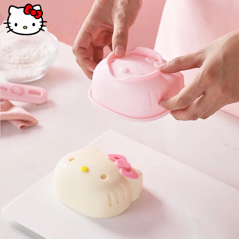 4/6/8 Inch Sanrio HelloKitty Ice Tray Mold Kawaii Summer Anime Home Kitchen Baking Pastry Ice Cube Silicone Popsicle Ice Box