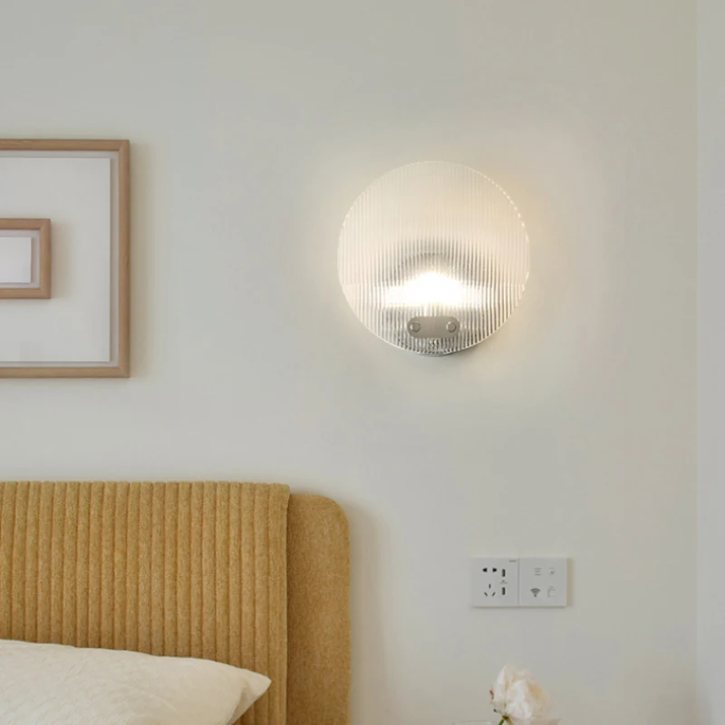Korean Luxury Metal Acrylic Novelty Home Decor Sconce LED Room Wall Light For Bedroom Villa Living Room Lighting Fixtures