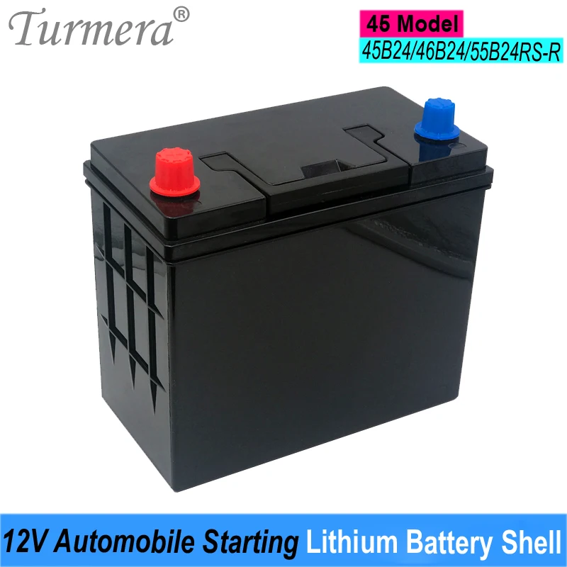 

Turmera 12V Car Battery Box Automobile Starting Lithium Batteries Shell for 45 Series 45B24 46B24 55B24RS Replace Lead-Acid Use