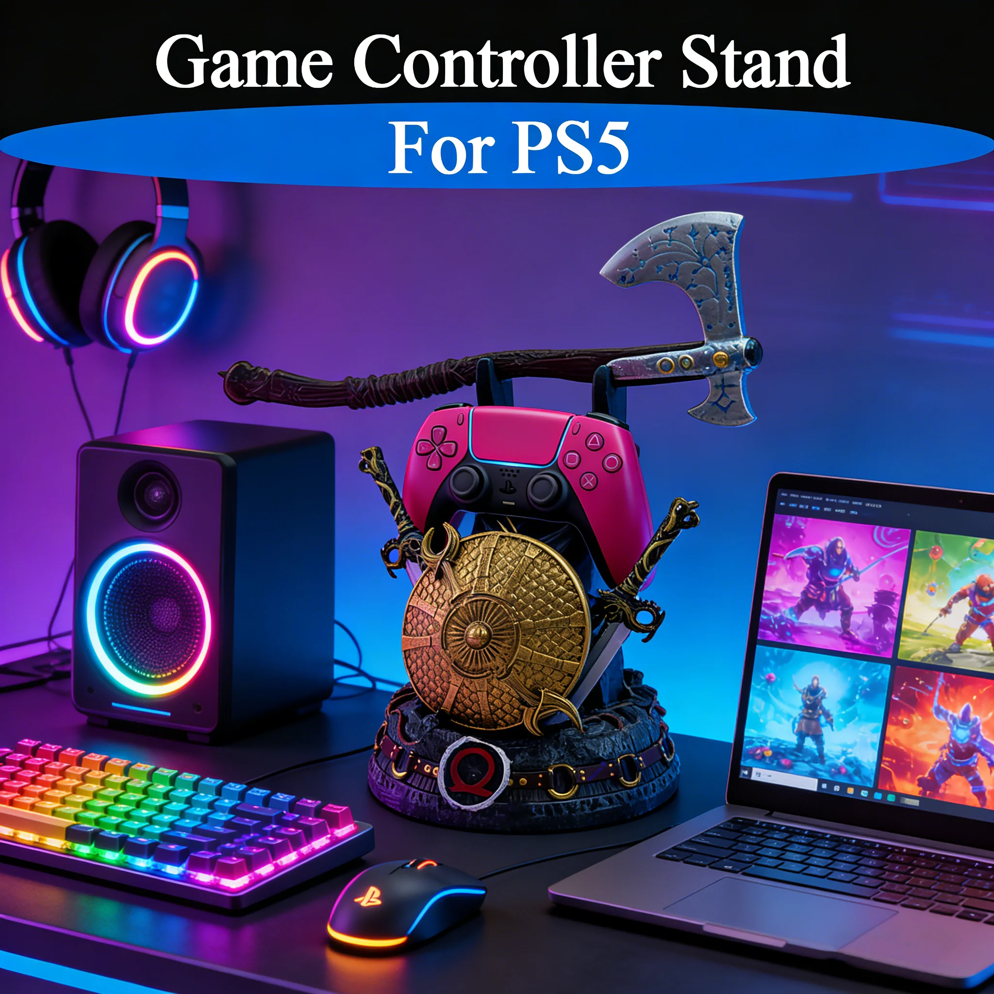 

Новинка для PS5/XBox/PS4/Switch, подставка для игрового контроллера, подставка для геймпада God of War, настольный декоративный кронштейн, игровые аксессуары