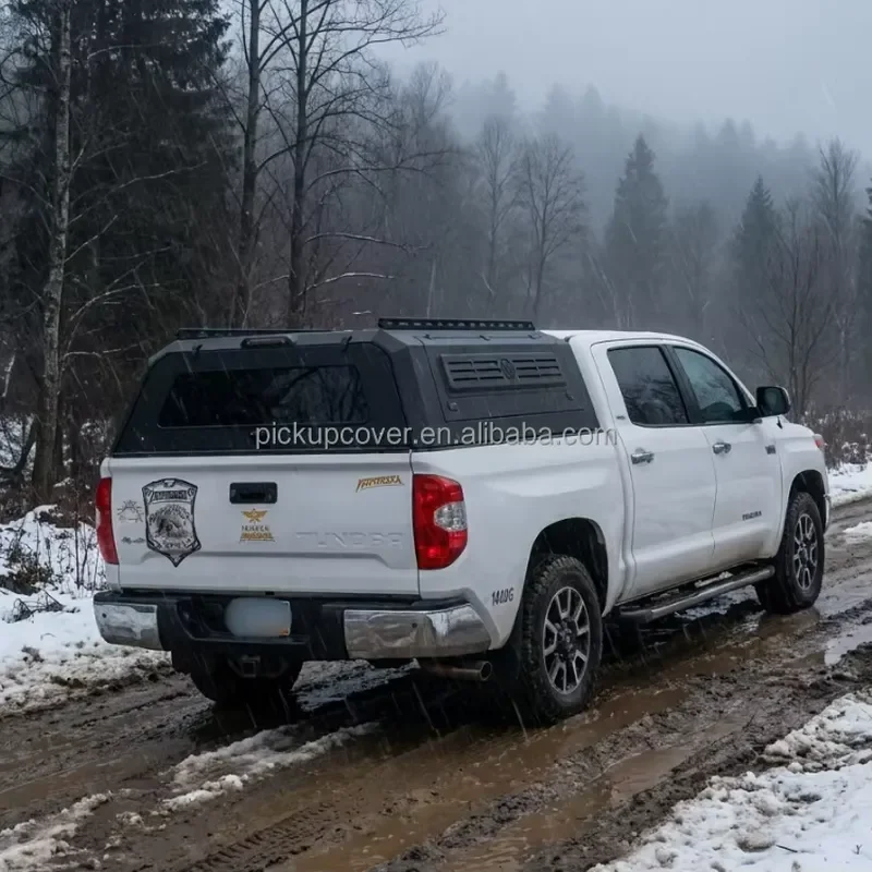 Factory Direct Sales 4x4 Accessories Aluminum Truck Canopy Waterproof and Locking Topper Camper Canopy for Ford F150 Ram 1500
