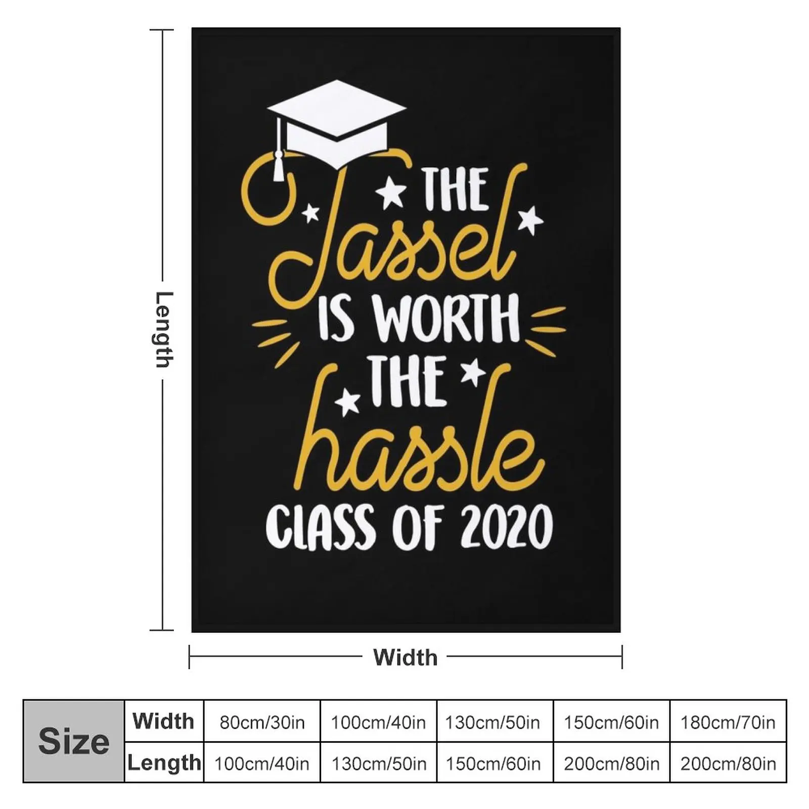 The Tassel Is Worth The Hassle Class Of 2020 Graduation Senior Grad Gift Throw Blanket For Sofa Fluffy Blankets Large