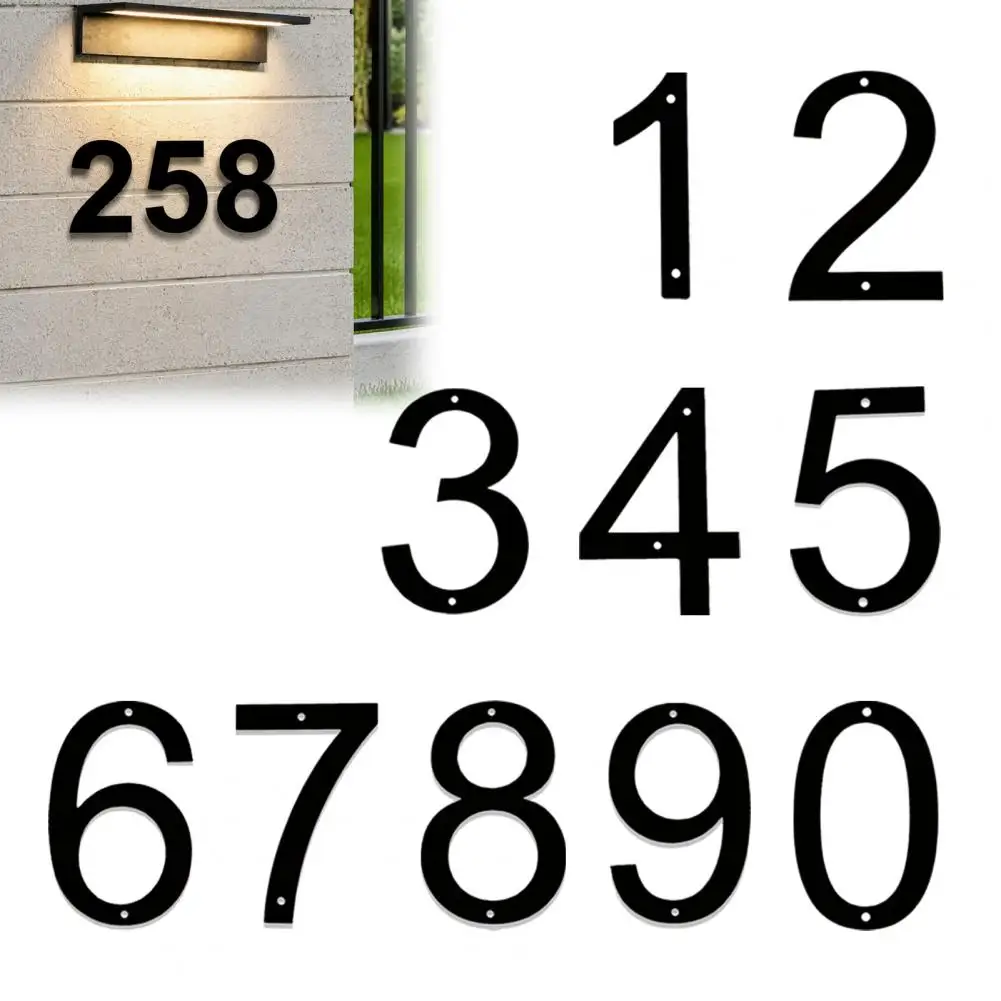 3D House Number for Outside, Modern 0-9 Floating Address Numbers, Weather-proof Metal Number Sign for Door, Mailbox, Wall, Yard