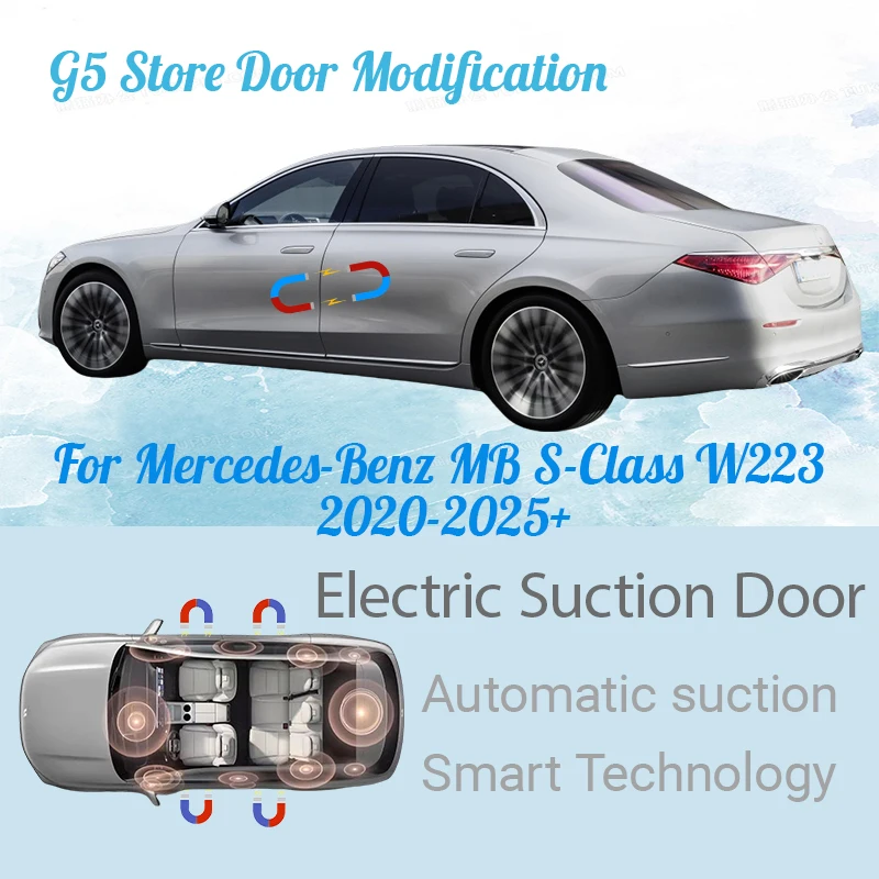 

For Mercedes-Benz MB S-Class W223 2020-2025+ Car Electric Suction Door Power-assisted Closing Automatic Door Soft-close Function