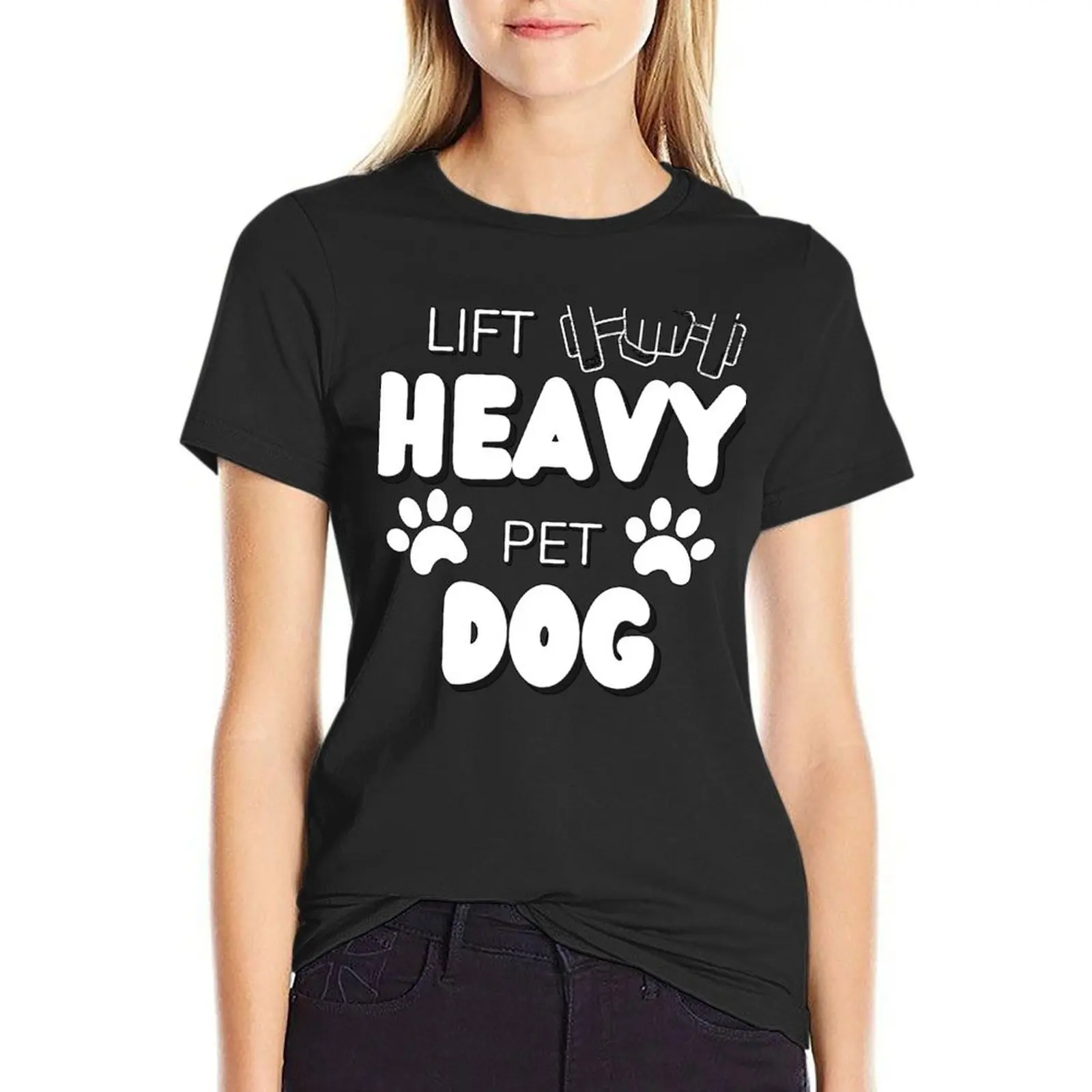 

Dogs Weight Lifter Dog T-Shirt tops Aesthetic clothing graphics summer top t shirts for Womens