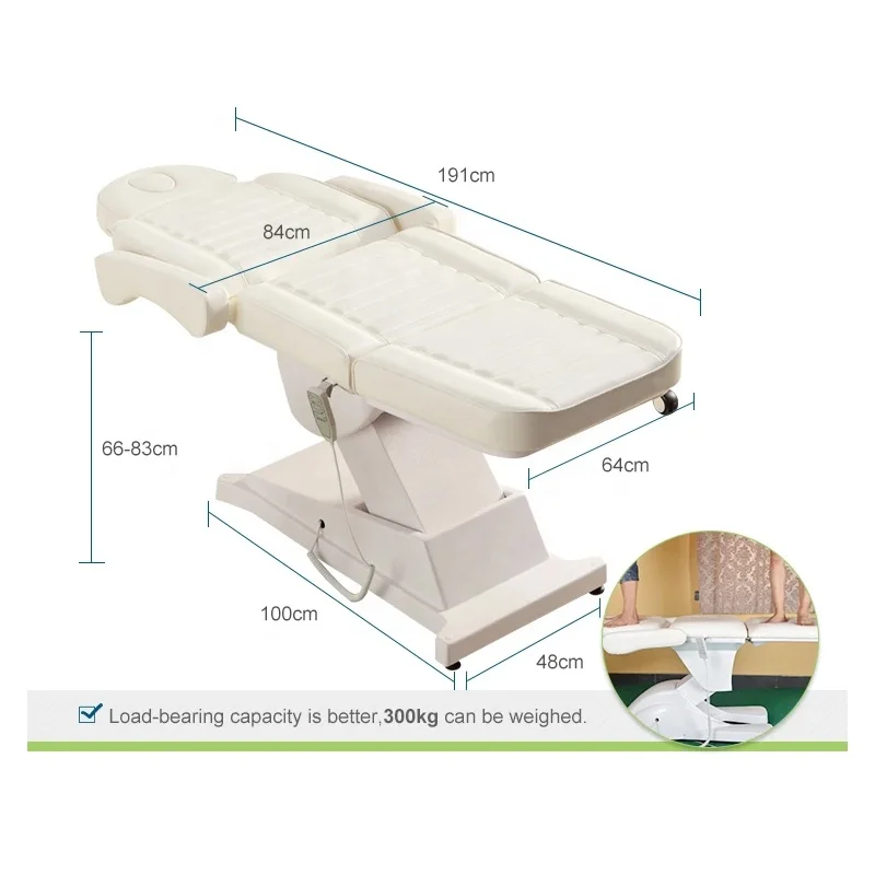 Electric Facial Bed with 3 Motors  Luxury Massage Robot Bed and Massage Chair
