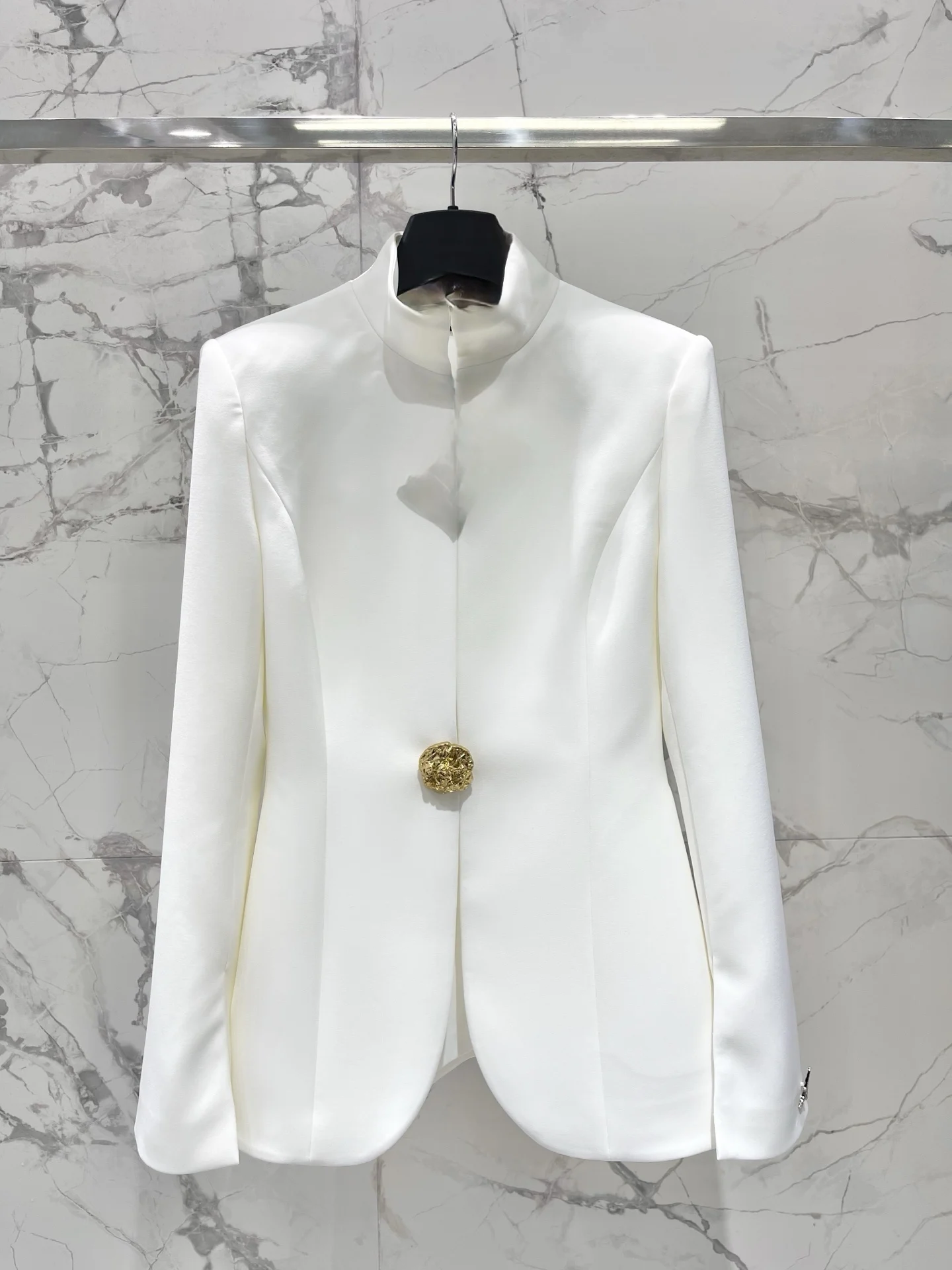 

Элегантный женский пиджак с длинным рукавом и воротником-стойкой, повседневный, универсальный, интеллектуальный, модный, для офиса и деловых встреч