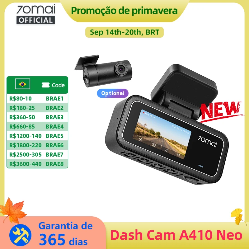 【novita】70mai-dash-cam-a410-neo-25k-hdr-1080p-supercondensatore-apertura-f16-gps-monitoraggio-parcheggio-24h-max-256gb-dvr-per-auto-70mai-a410-neo