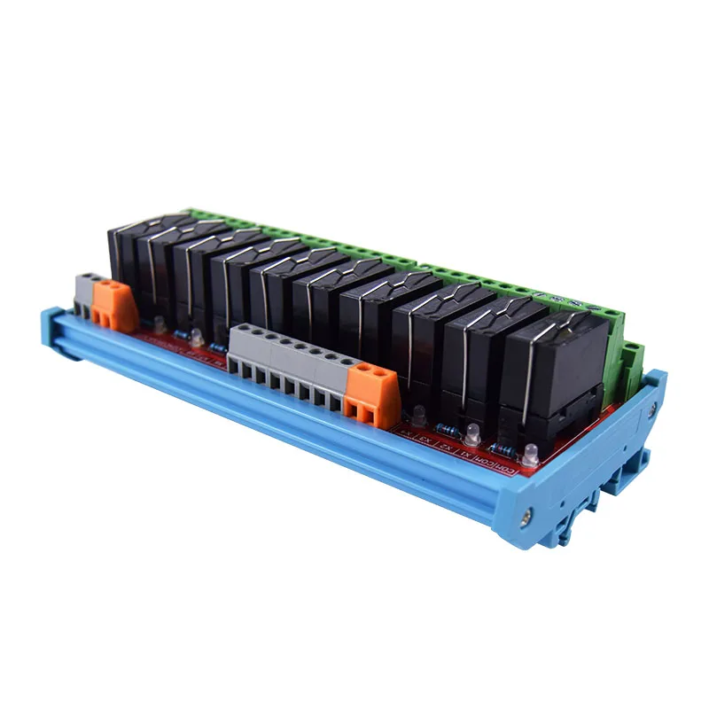 10 Channels 2NO 2NC  Dual Group Relay Module   5A /24V DPDT Relays Compatible with NPN/PNP for Cylinder