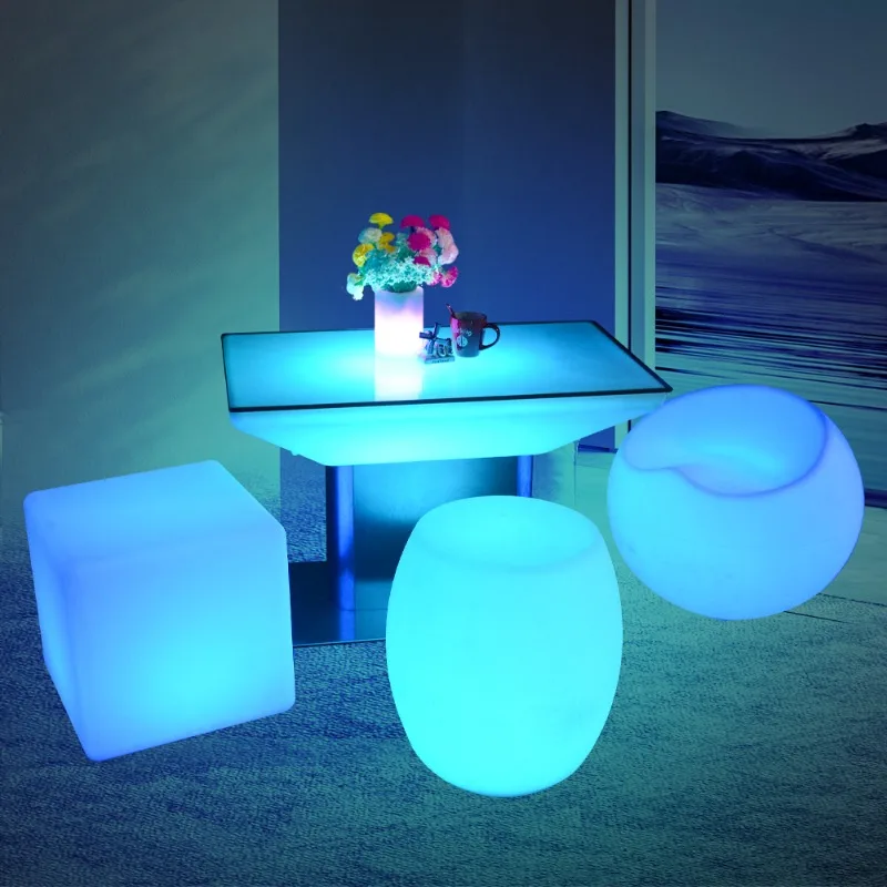 Manufacturer wholesale commercial bar furniture set unique design RGB dimming IP68 waterproof support customization
