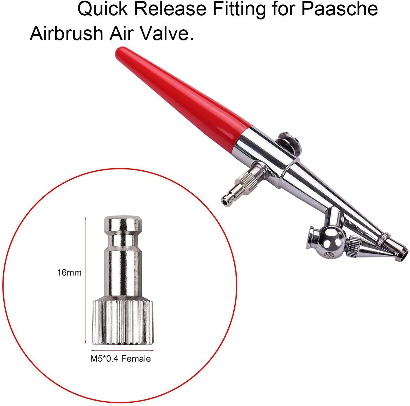 JOYSTAR Airbrush quick release adapter connecter with valve 1/8\